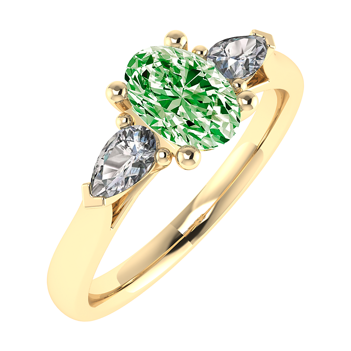 Verlovingsring Mira Groen Diamant